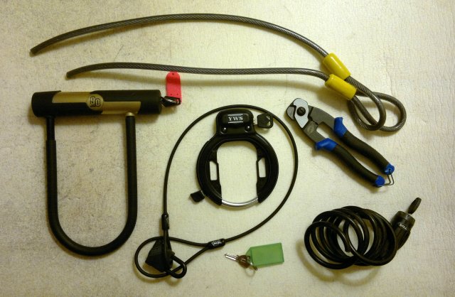 locks, cables, cable cutters
