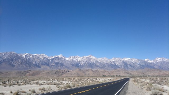 mt whitney, from road into lone pine