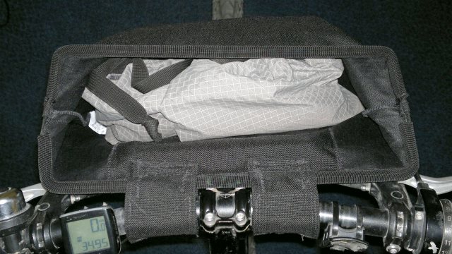 handlebar bag, top view