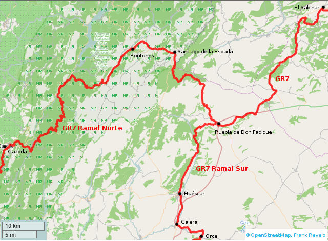 map of gr7, andalucia, part 6