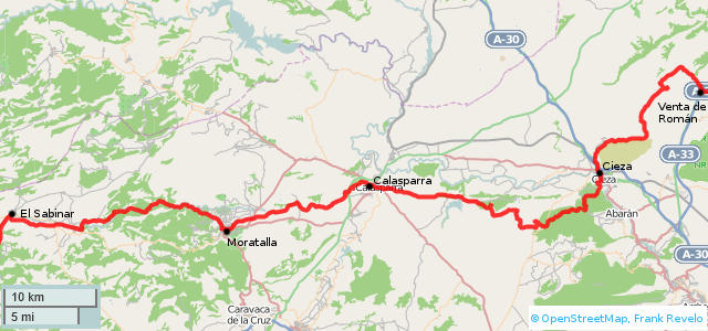 map of gr7, murcia, part 1