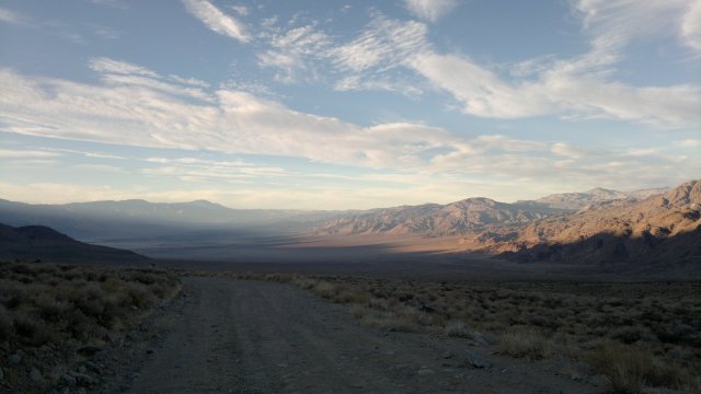 descent into saline valley