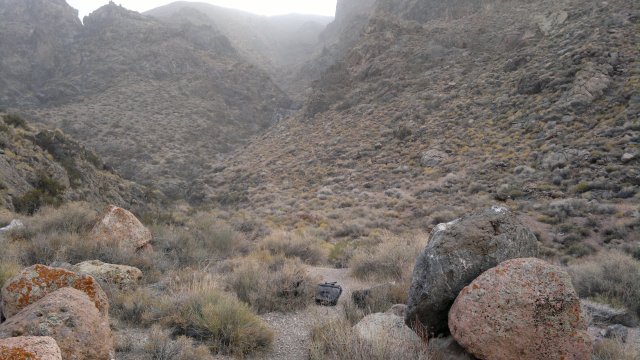 campsite in side canyon from titus canyon