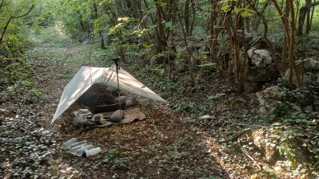 camped on trail
